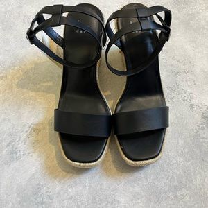 NWT A New Day Black Wedges (8.5)